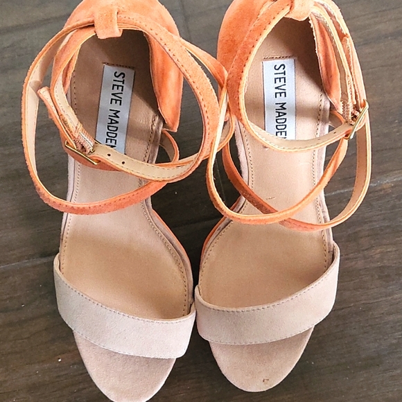 NIB Steve Madden unleash platform sandal chunky heel wrap strappy color block - Picture 3 of 8